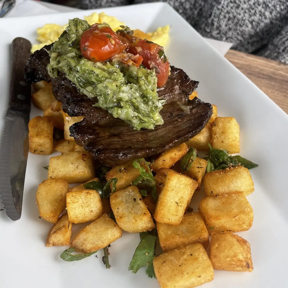 Skirt Steak Eggs and Home Fries