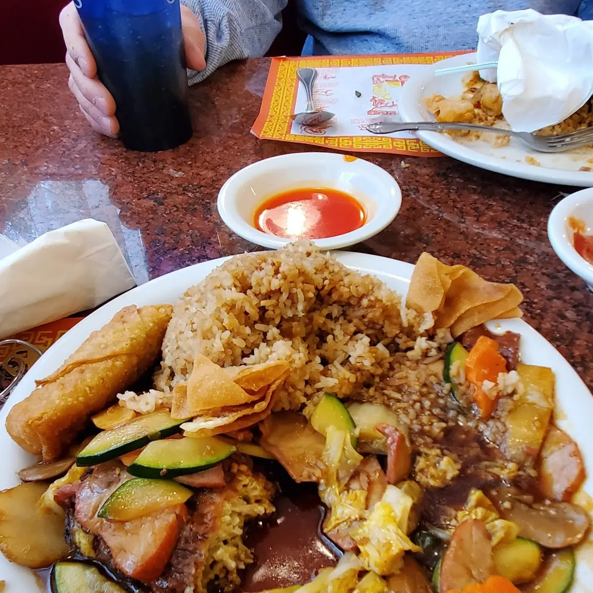 BBQ Pork Egg Foo Young Combination