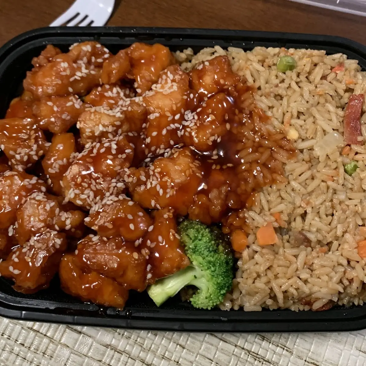 Sesame Chicken Pork Fried Rice
