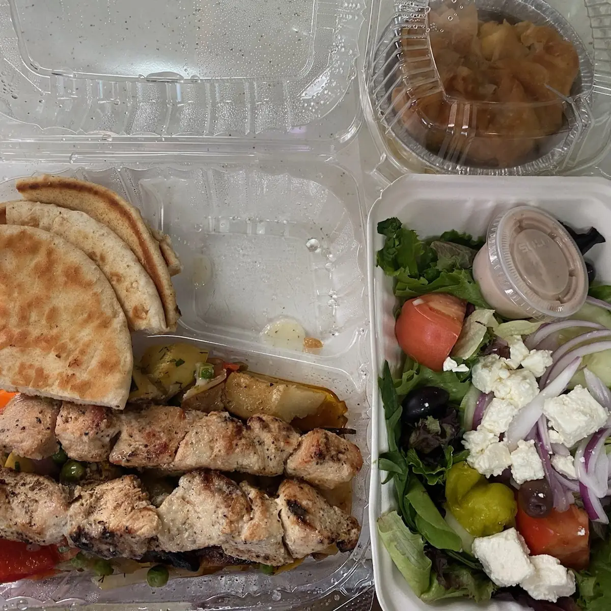 Chicken Souvlaki Platter