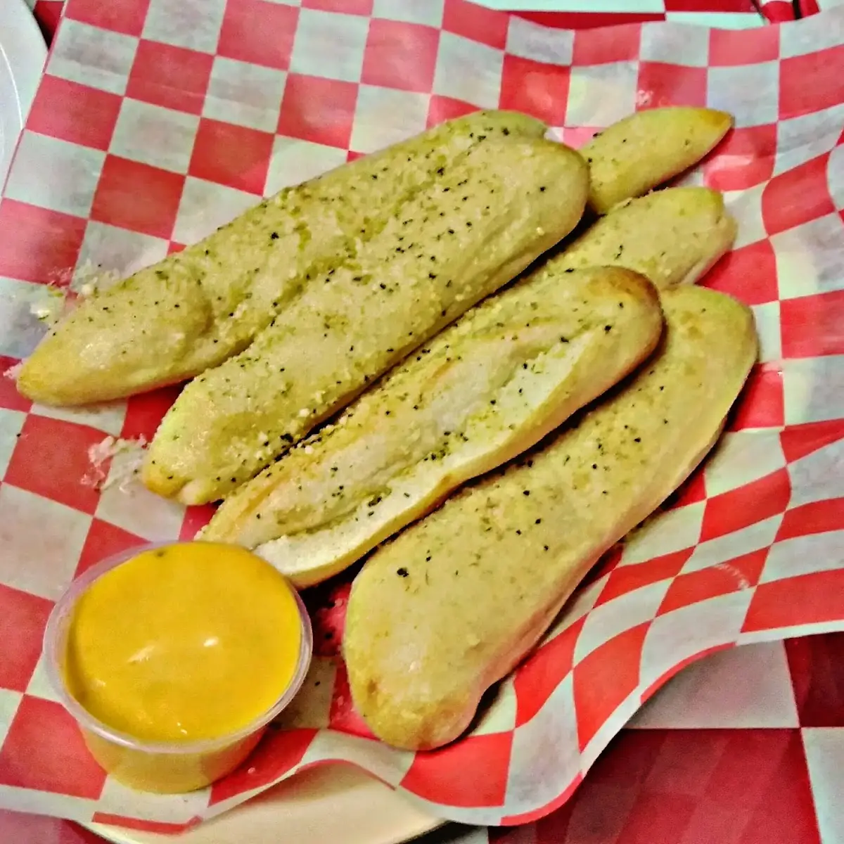 Breadsticks with Cheese Sauce