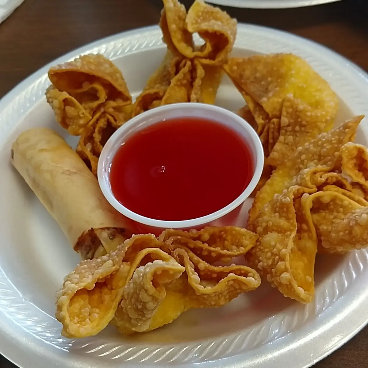 Pork Egg Roll and Crab Rangoon