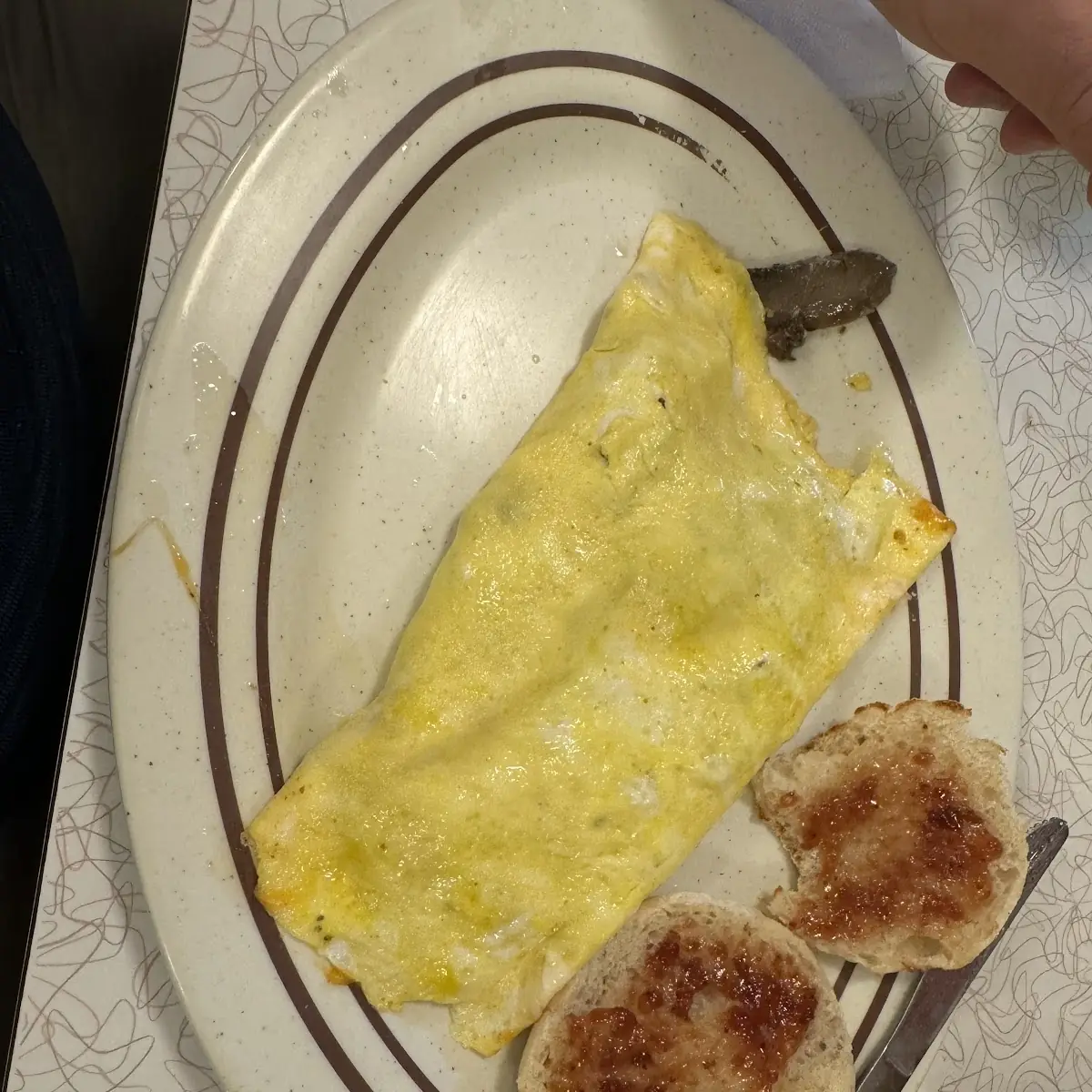 Bacon Mushroom & Cheese Omelette