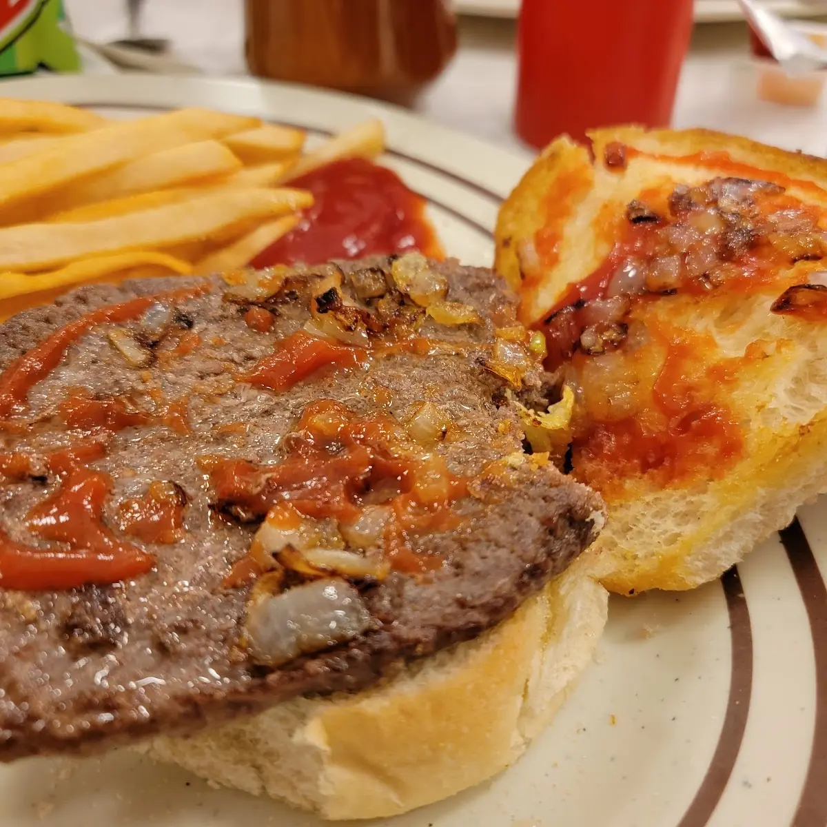 Steak Sandwich and French Fries