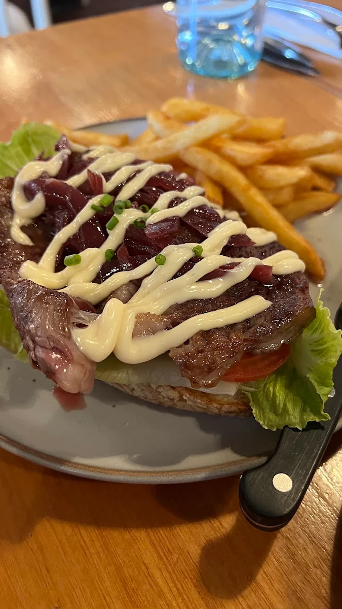 Open Steak Sandwich