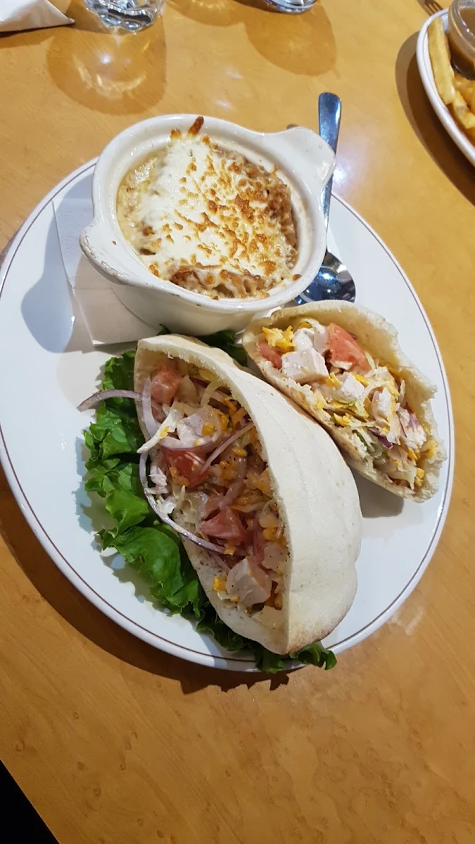 Greek Delight with French Onion Soup