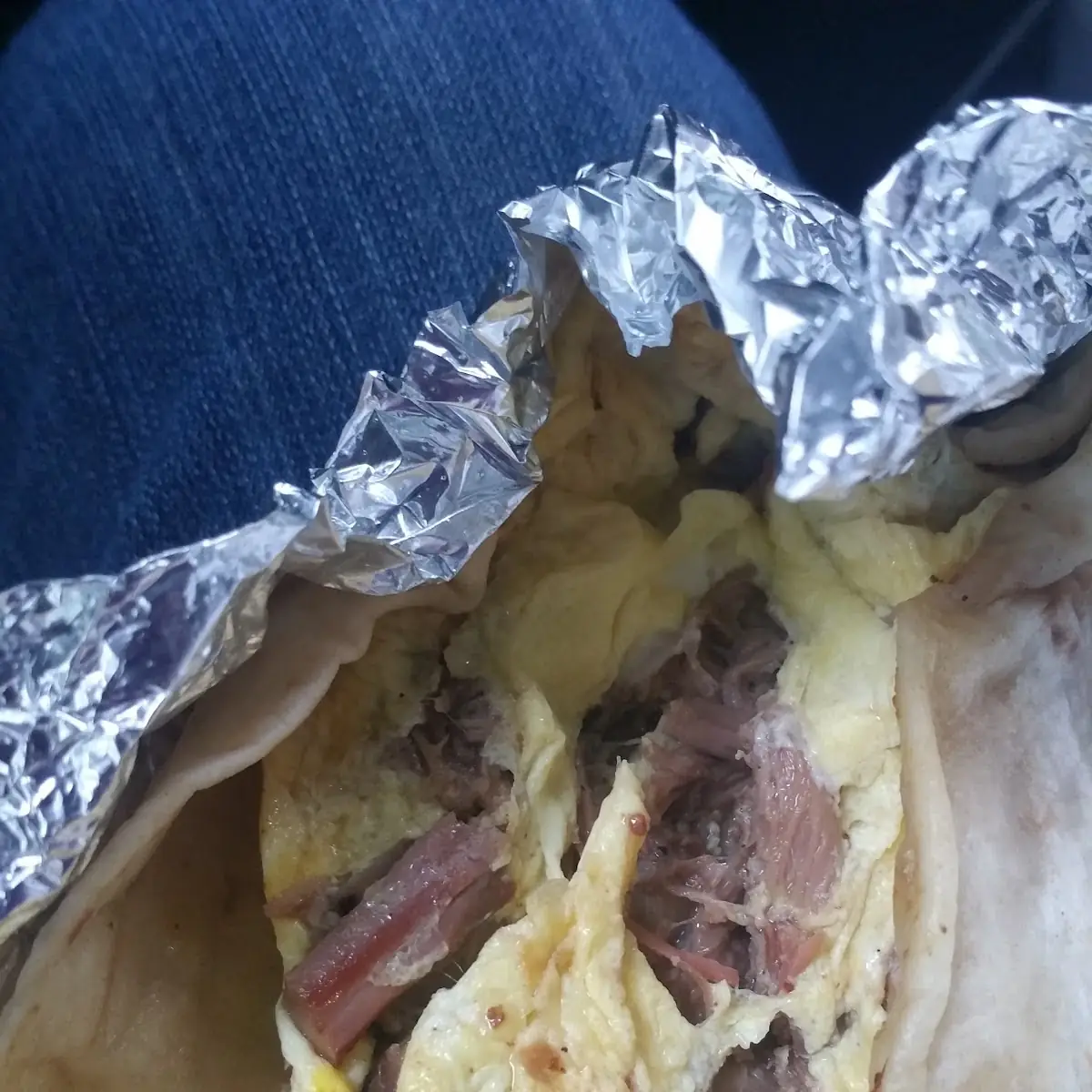 Brisket with Egg Taco