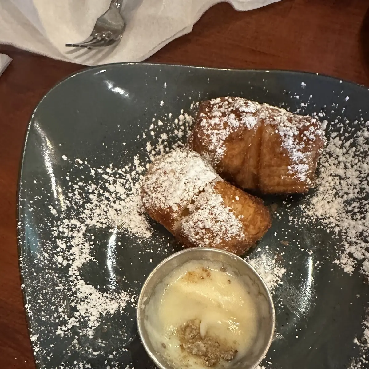 Beignets with Cream Cheese Dipping Sauce