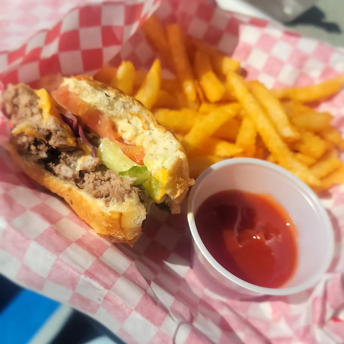 Cali Cado Burger and Fries