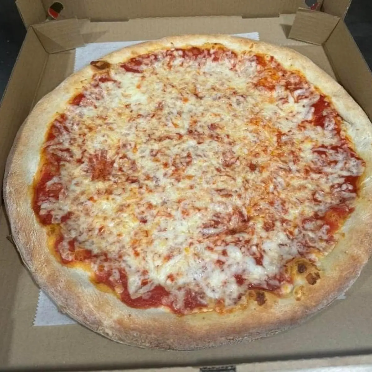 Large Cheese Pie with Extra Cheese on Half