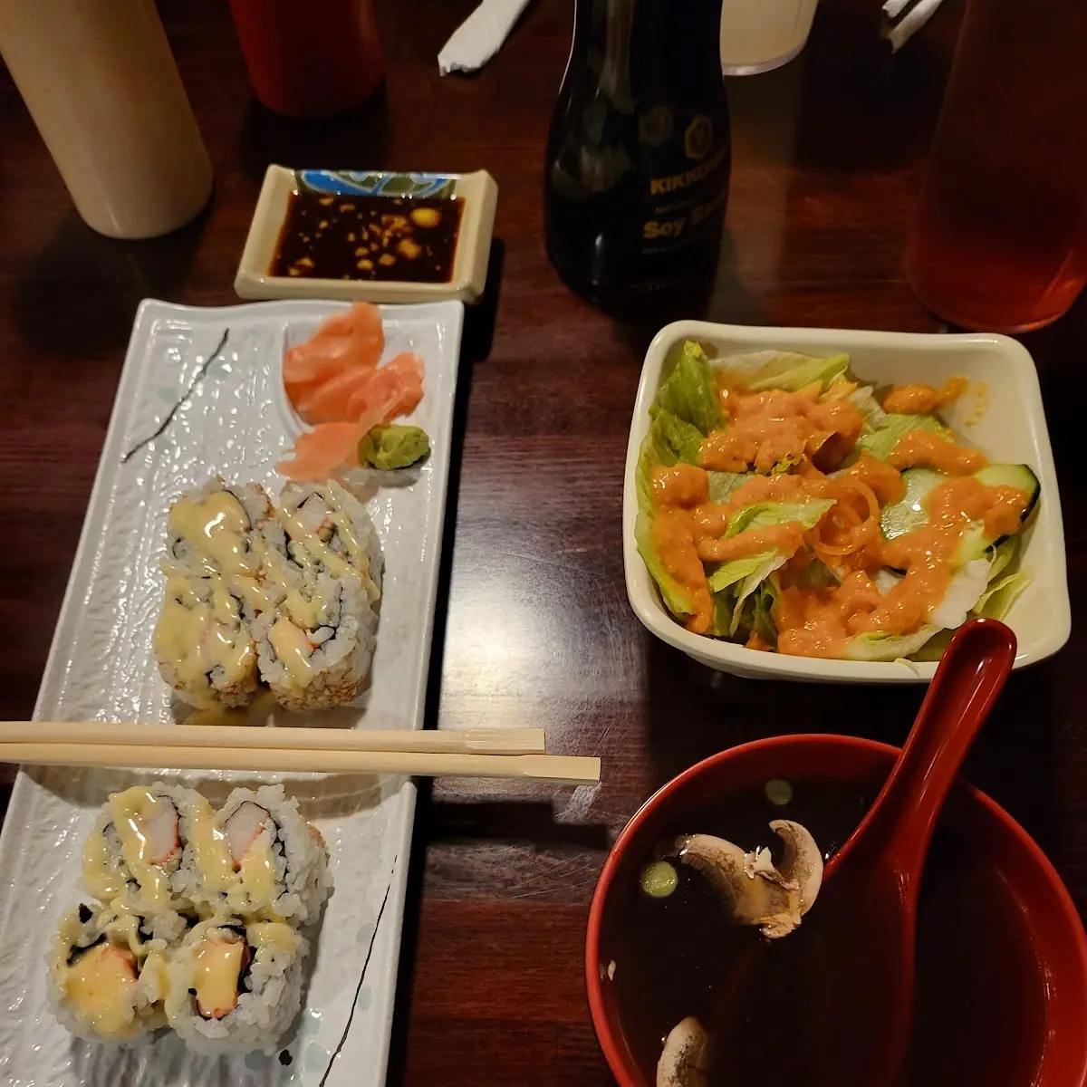 Onion Soup and Salad
