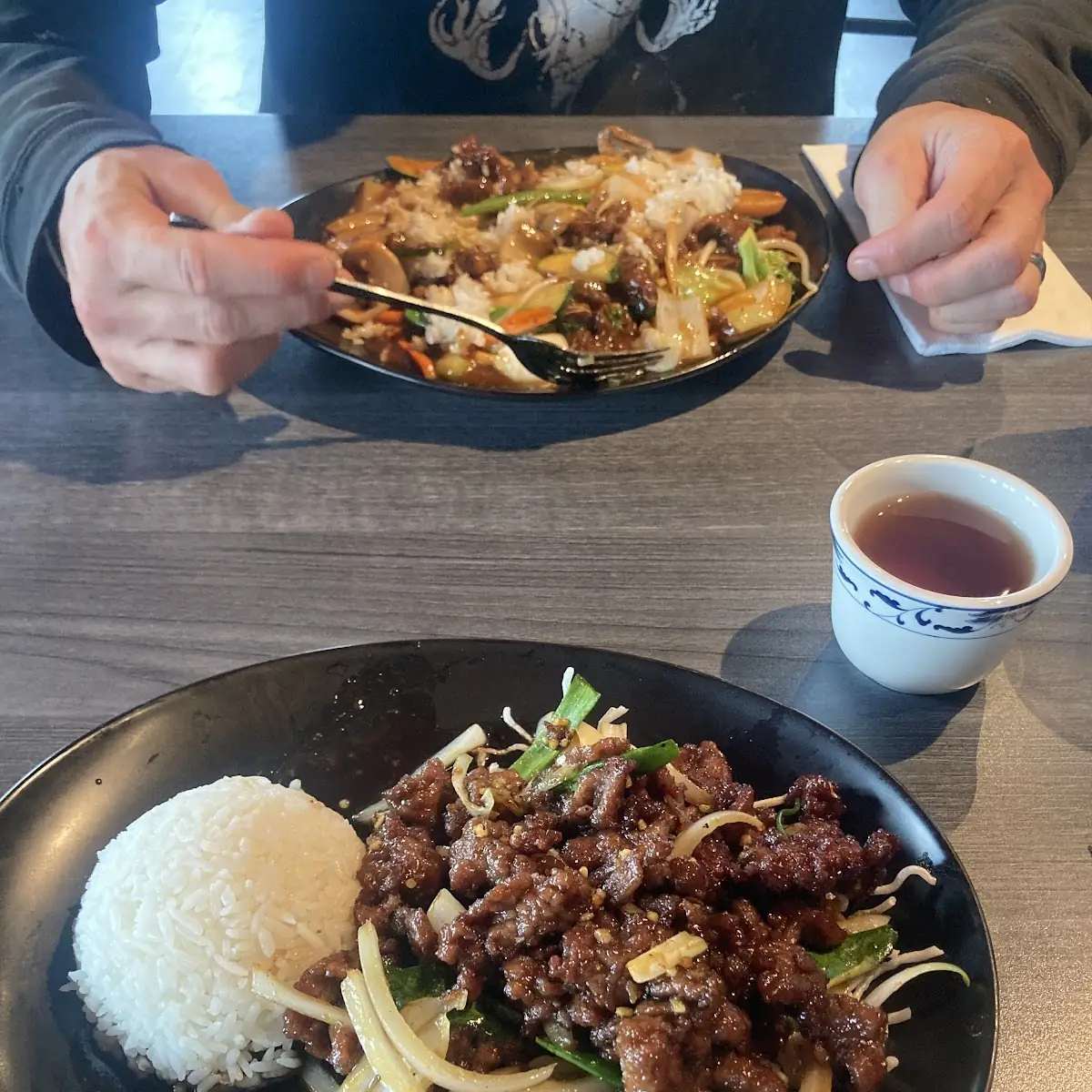 Sautéed Beef with Rice and Vegetables