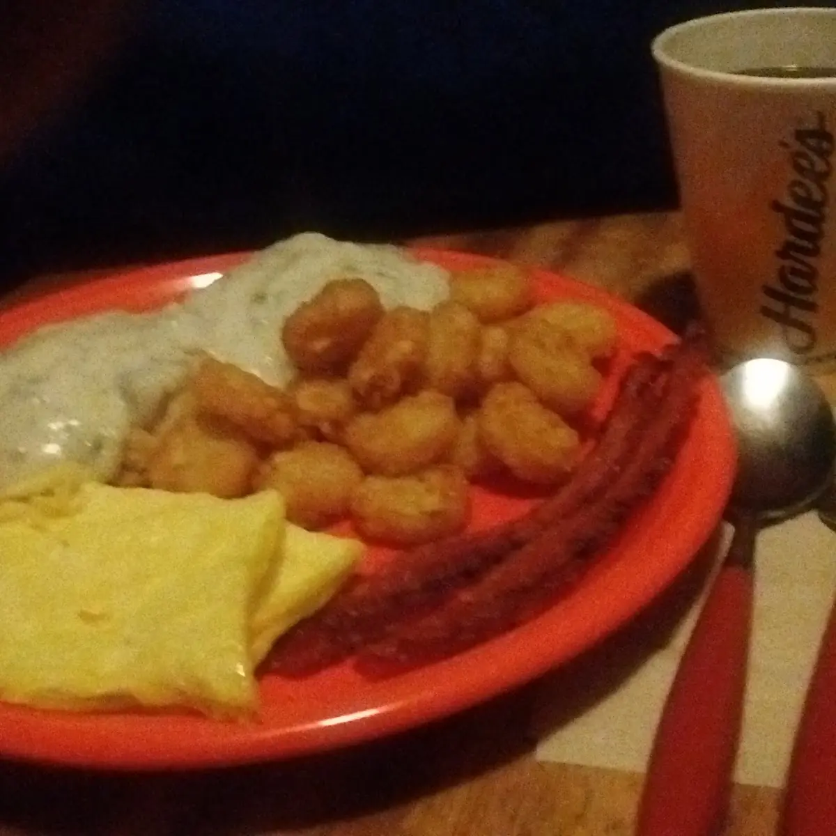 Scrambled Eggs Hash Browns Biscuits and Gravy