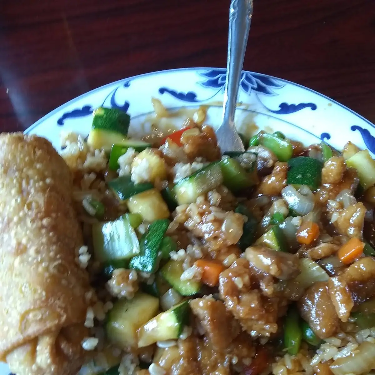 Garlic Chicken & Egg Roll