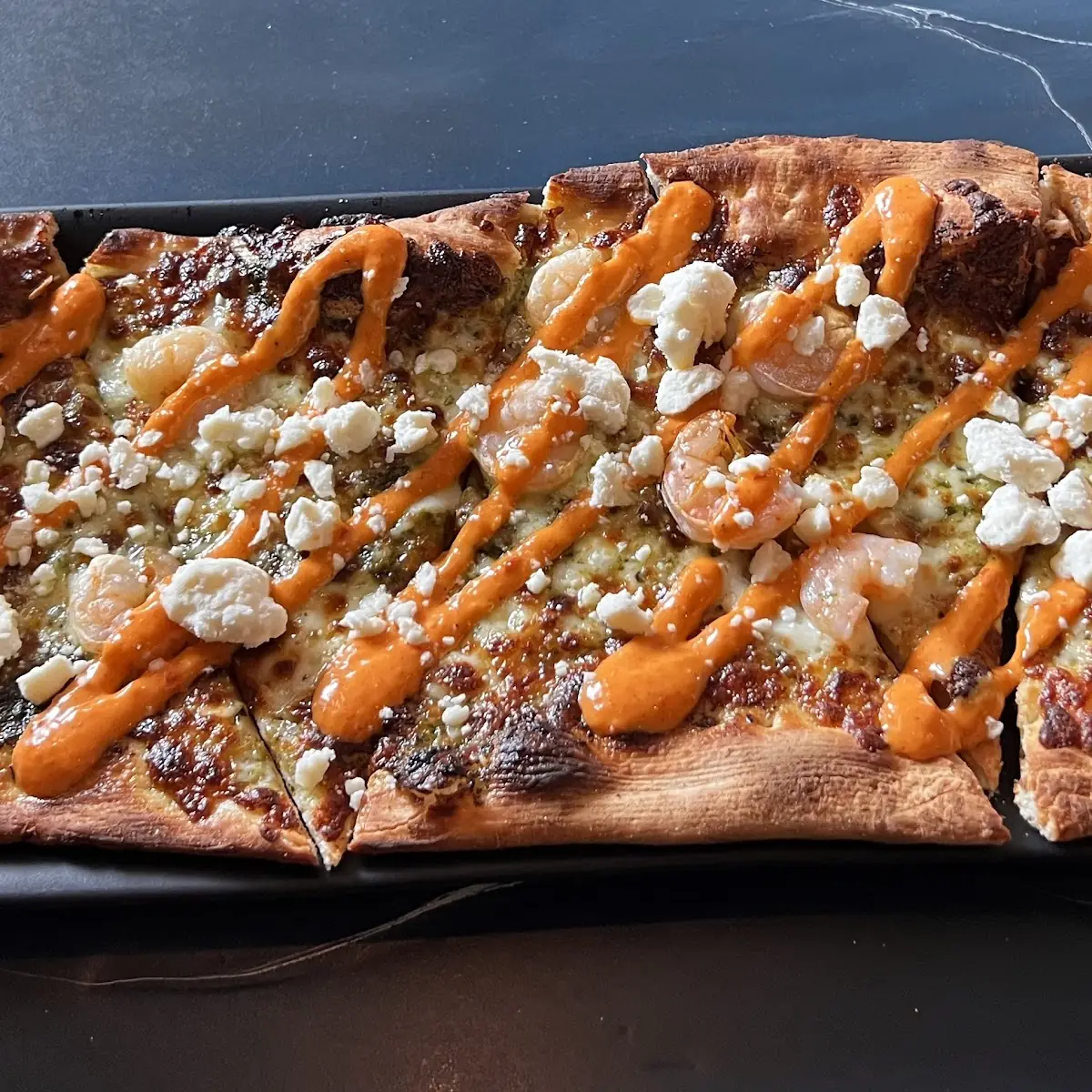 Shrimp Pesto Pizza