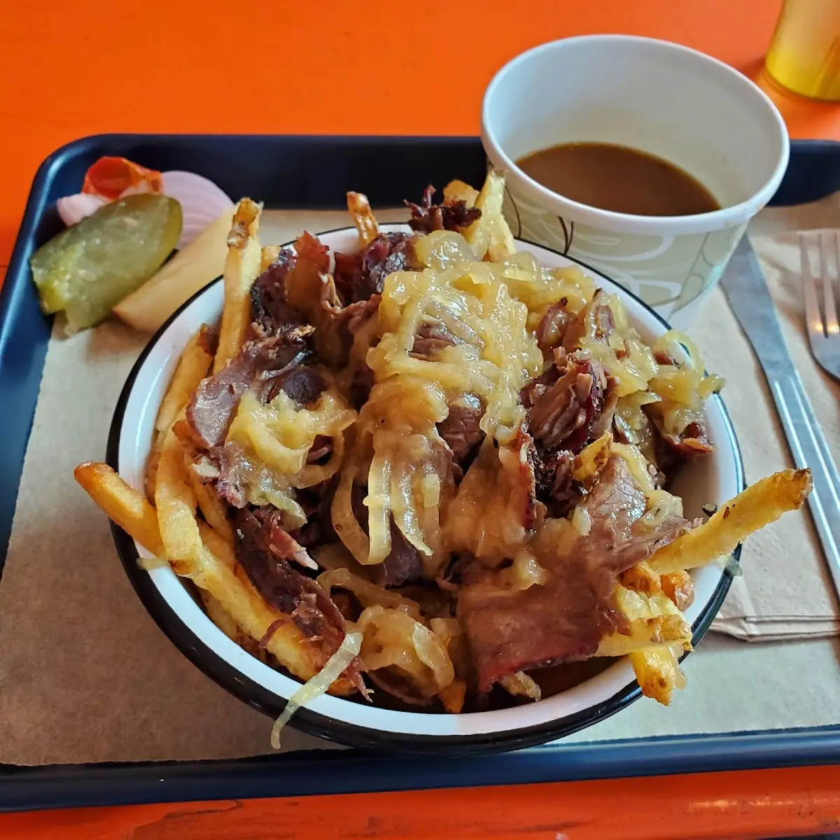 Roast Beef Au Jus over Fries