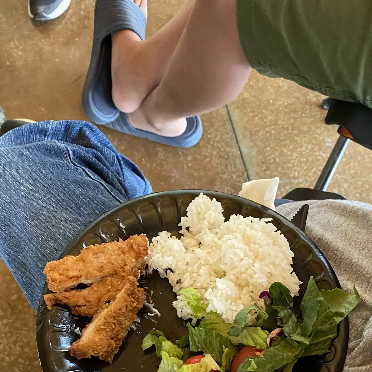 Chicken Biryani Rice and Salad