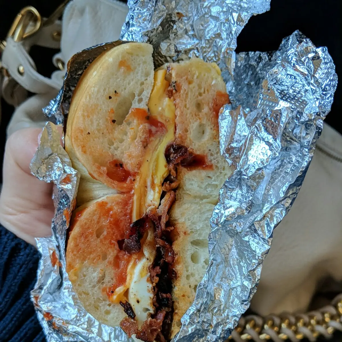 Bacon Egg and Cheese on Plain Bagel