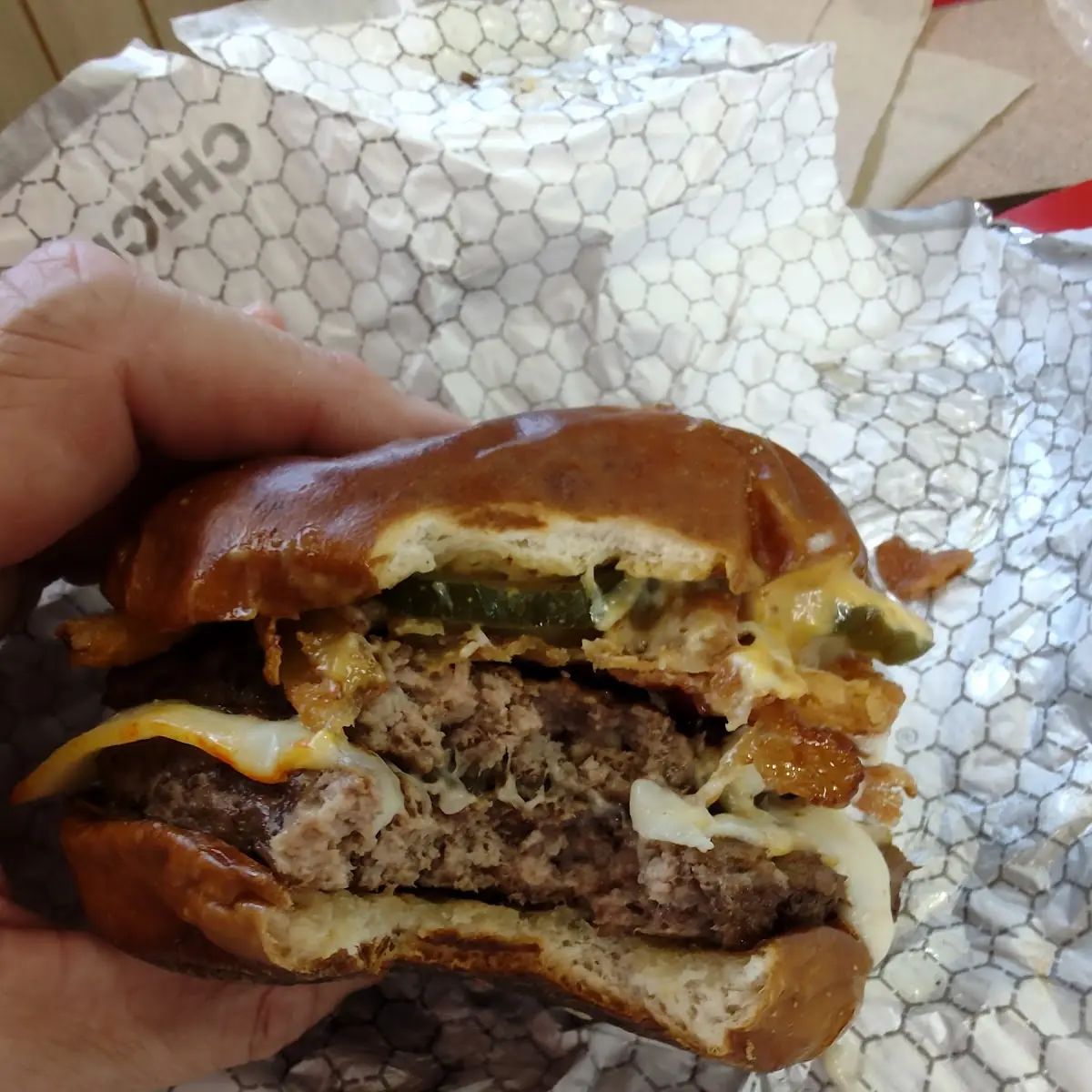 Wendy's Beer Cheese Bacon Double Cheeseburger