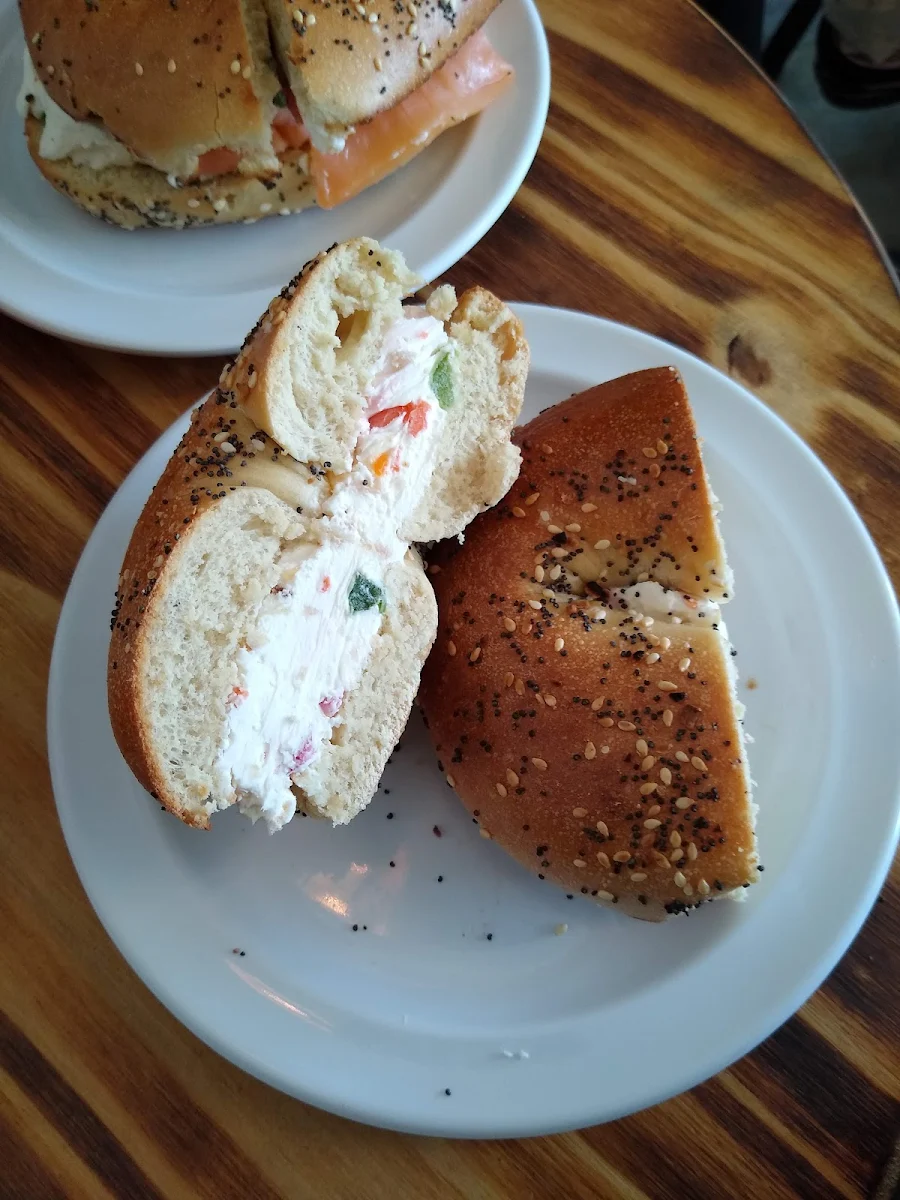 Everything Bagel with Veggie Cream Cheese