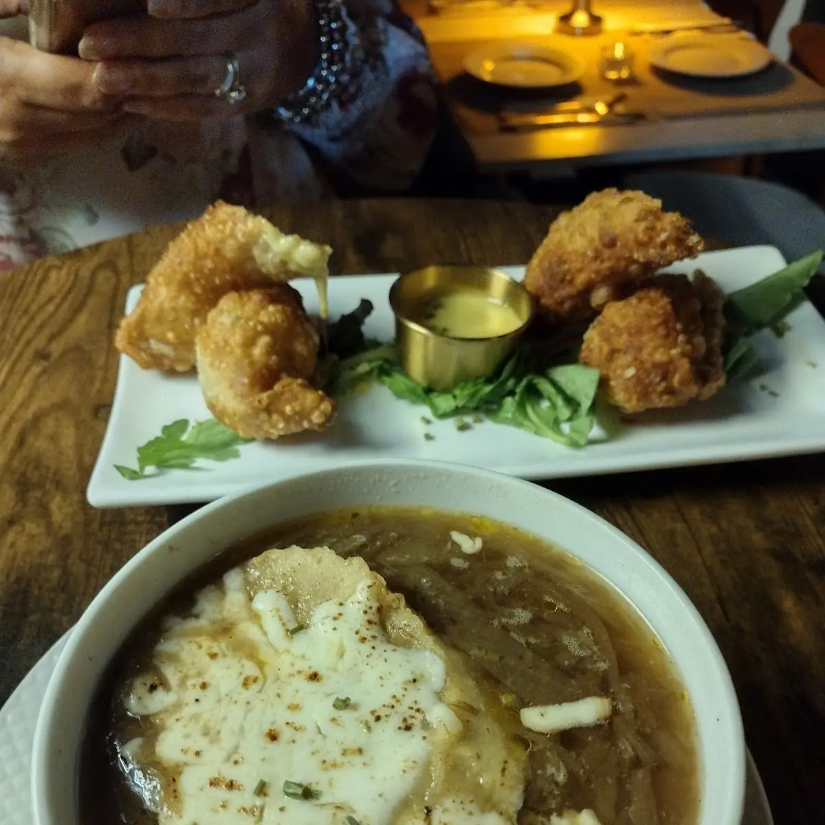 Onion Soup and Empanadas