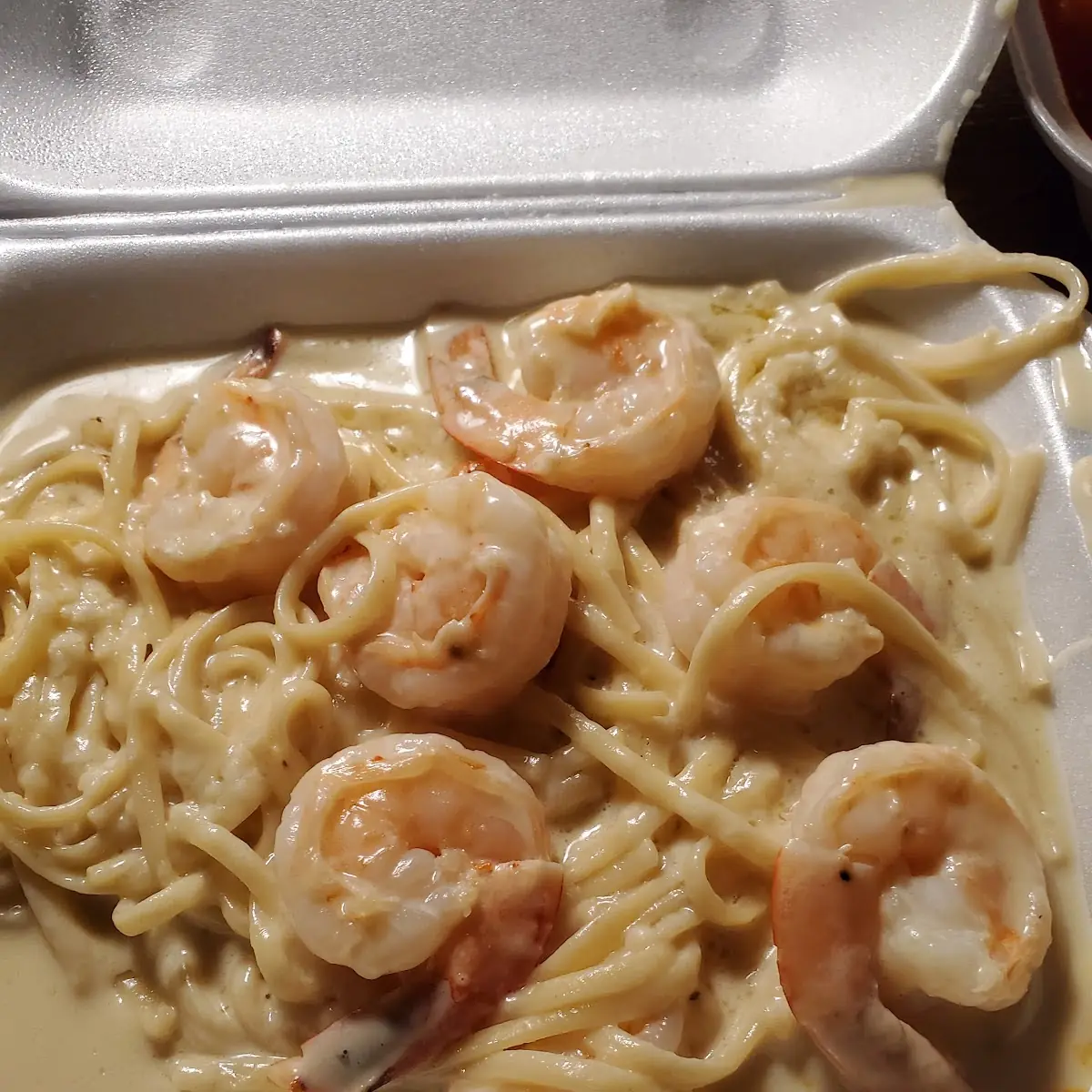Fettuccine Alfredo with Shrimp