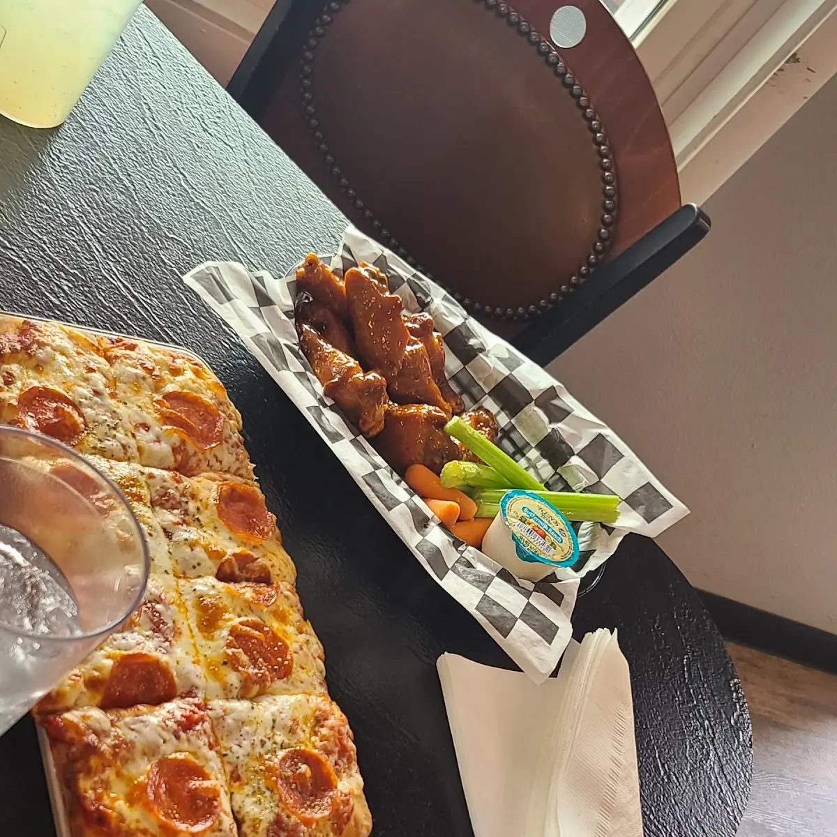 Flat Bread Pizza and Wings