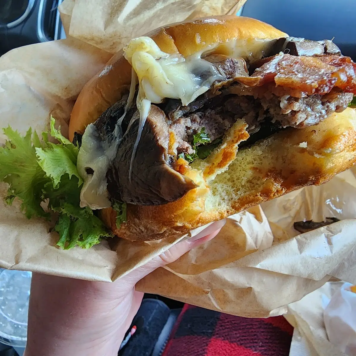 Mushroom Swiss Bacon Burger