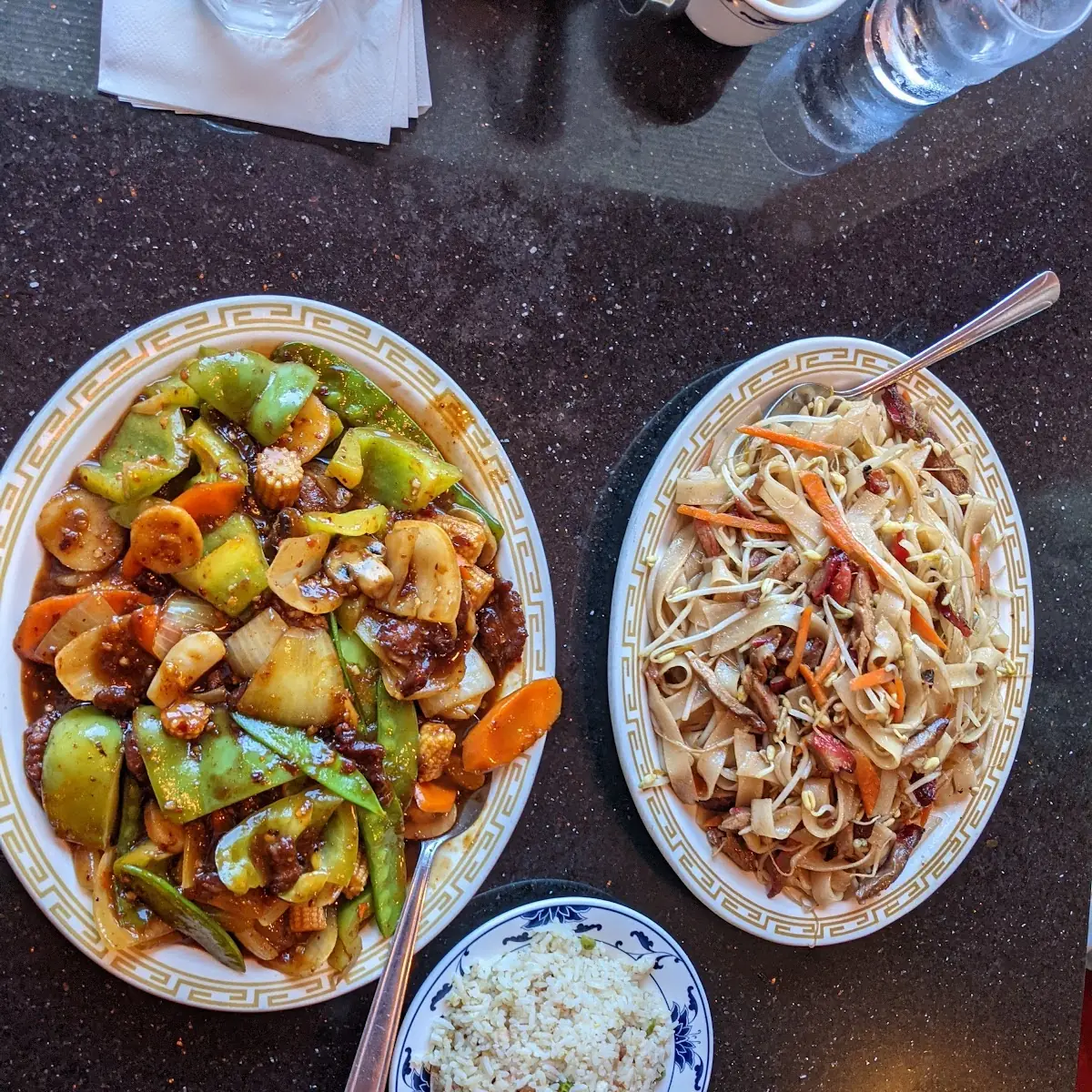 Mongolian Beef and Pork Chow Fun