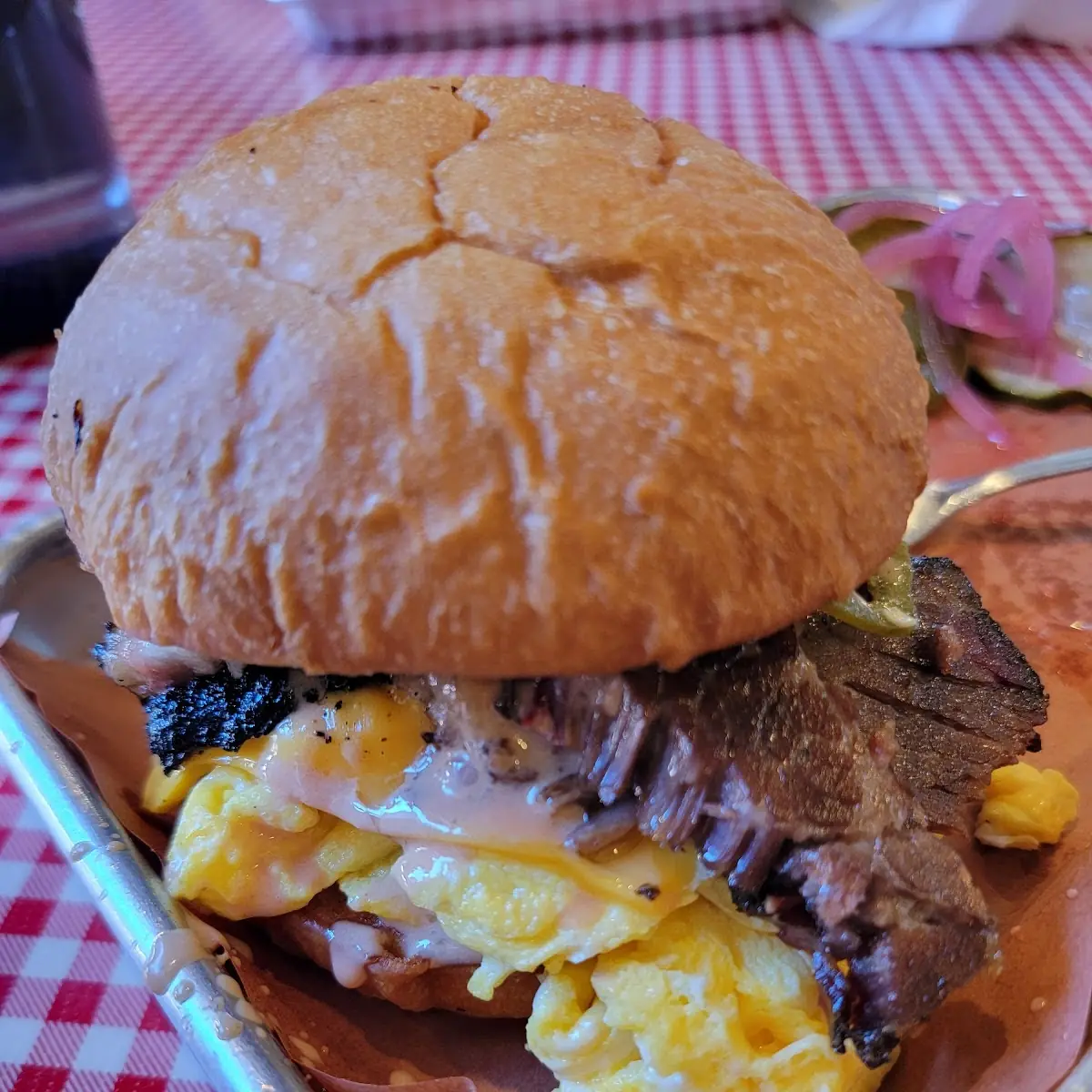 Breakfast Sandwich with Brisket