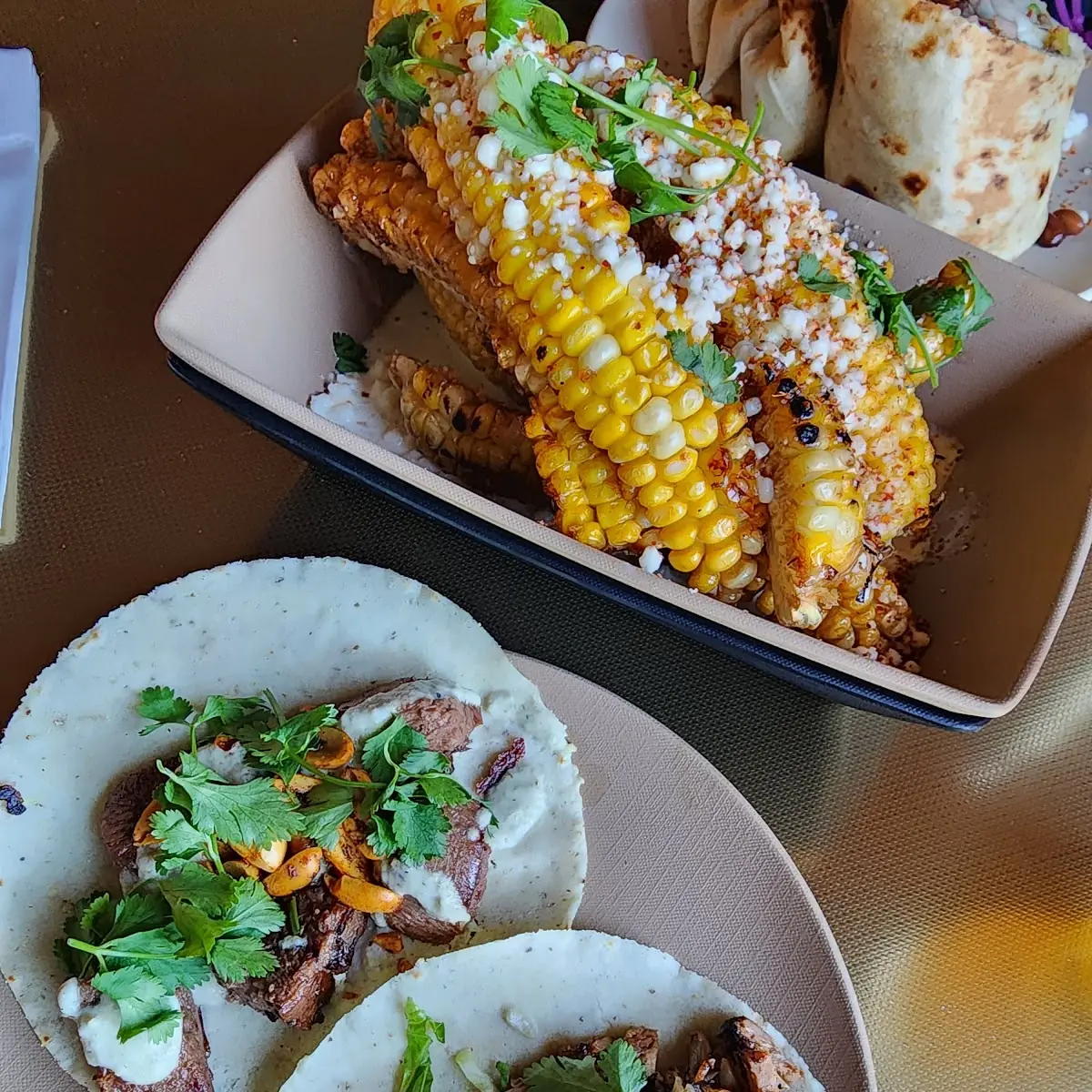 Elote Chicken Taco Lengua Taco