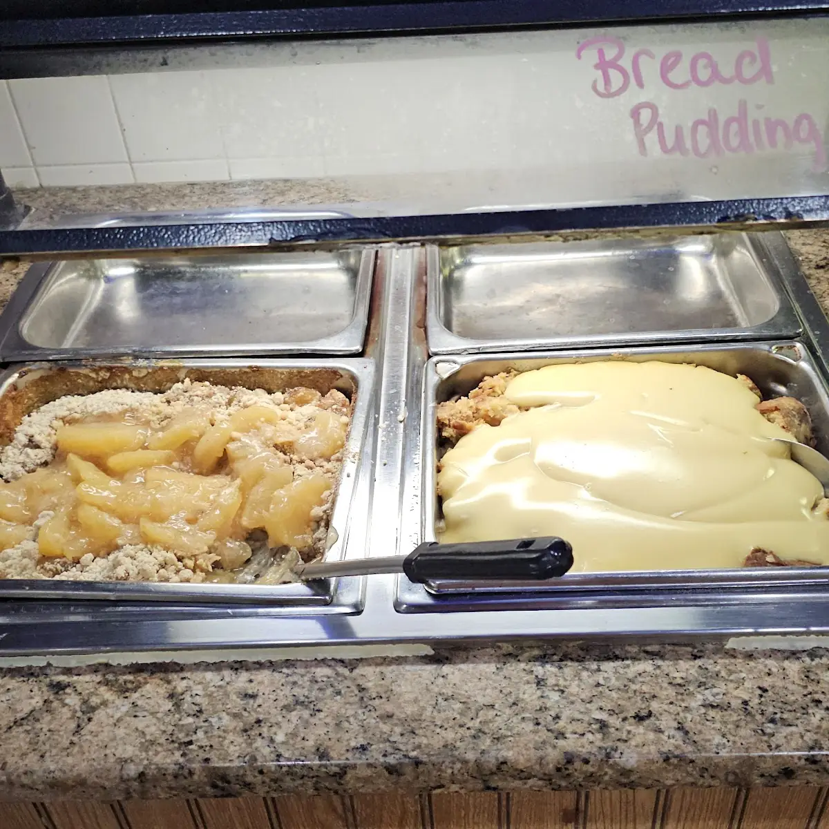 Peach Cobbler Bread Pudding