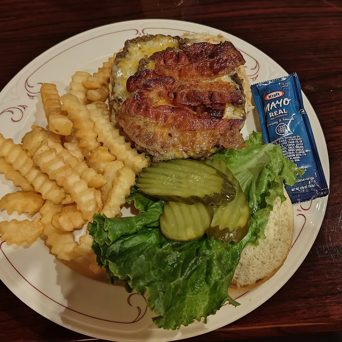Double Cheeseburger with Crispy Bacon