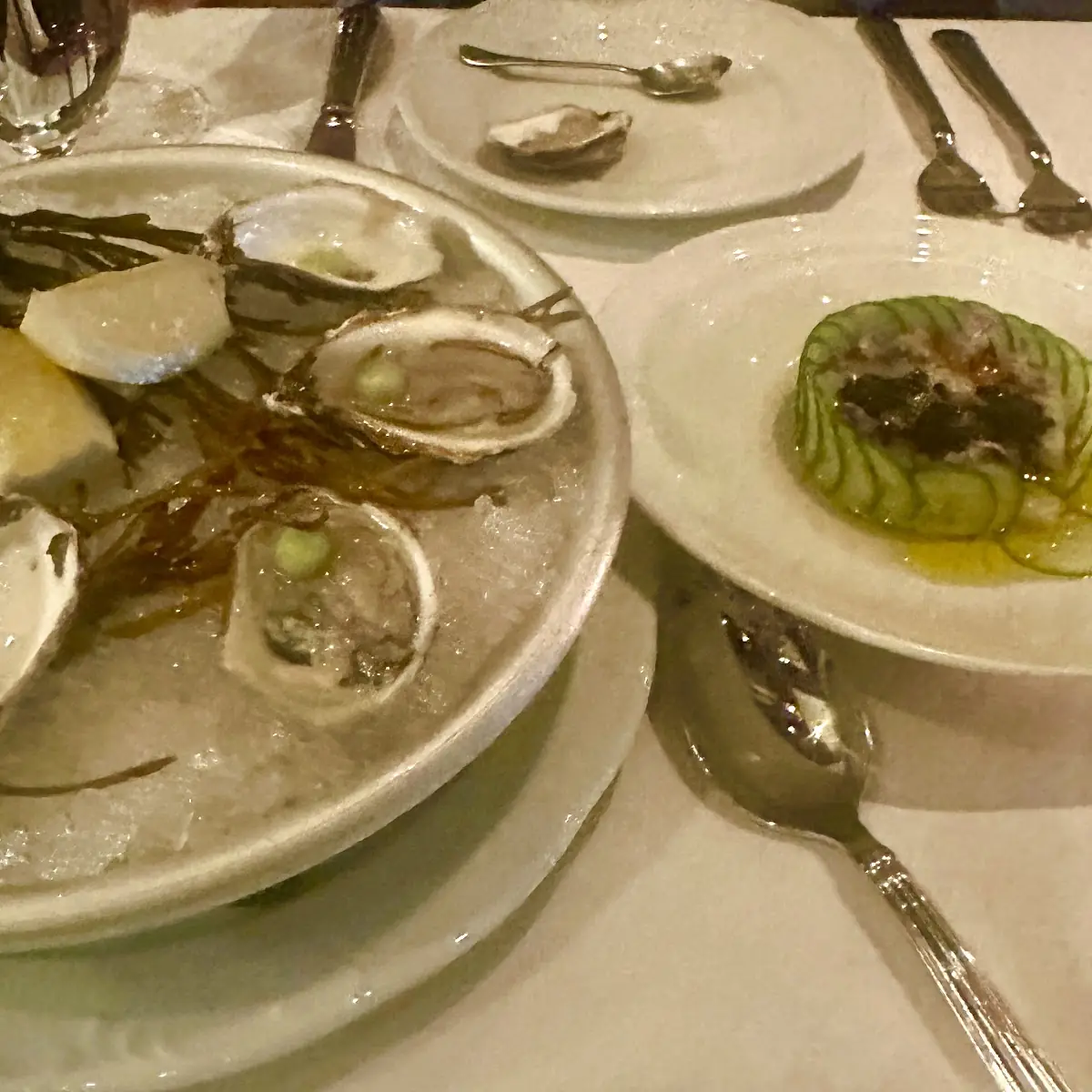 Oysters on Ice with Lemon