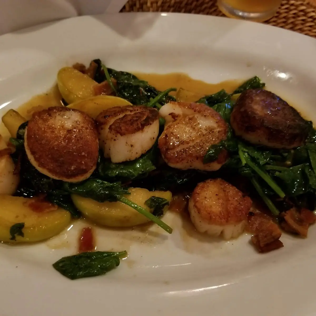Bourbon-Bacon Sea Scallops