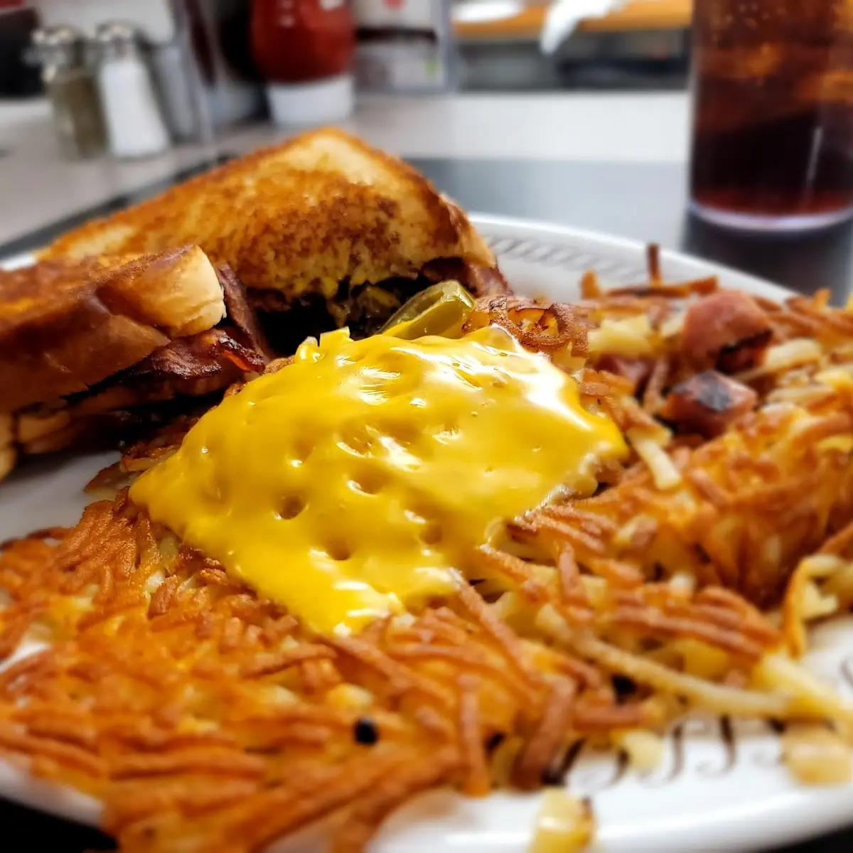 Texas Breakfast Melt with Hashbrowns