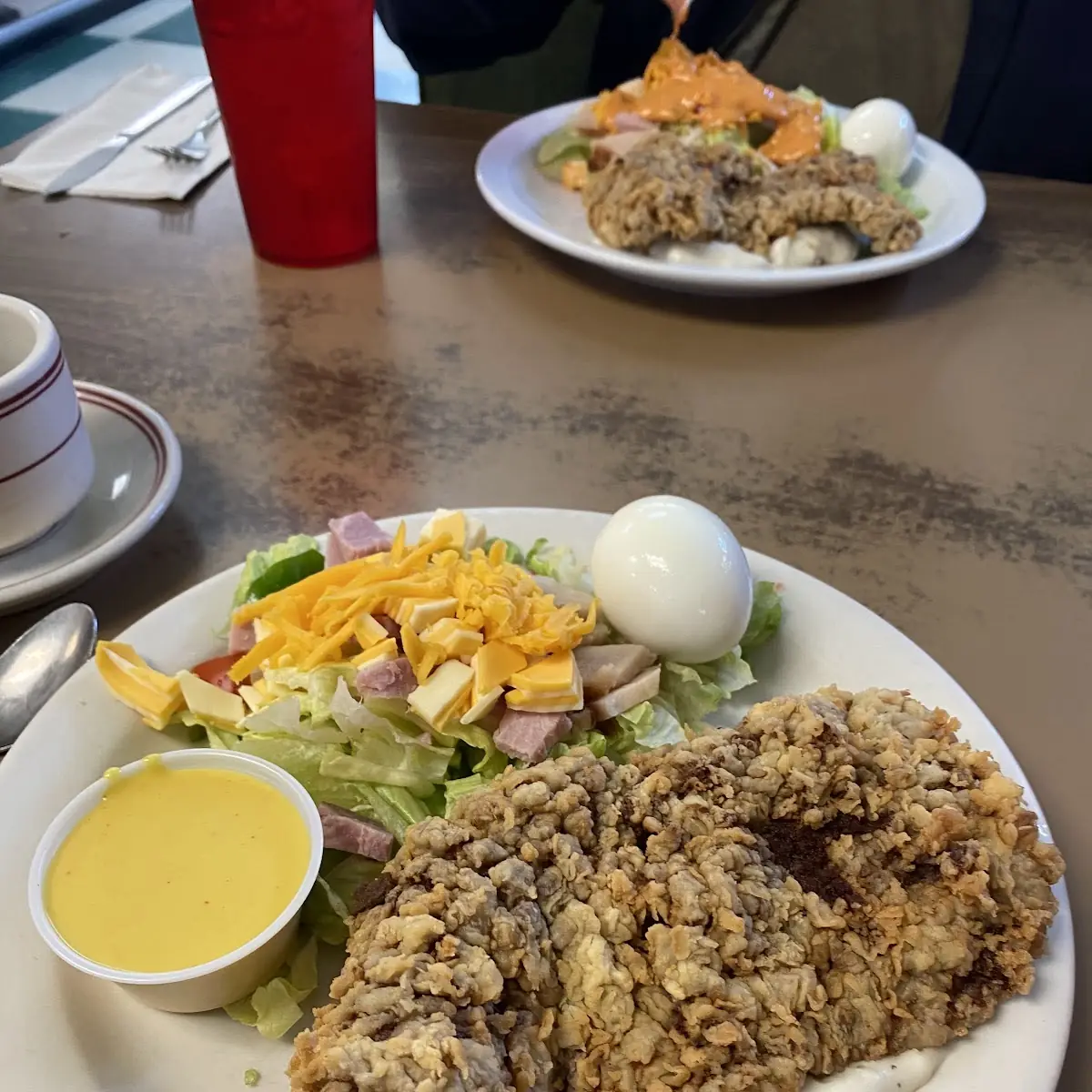 Chicken Fried Steak and Salad