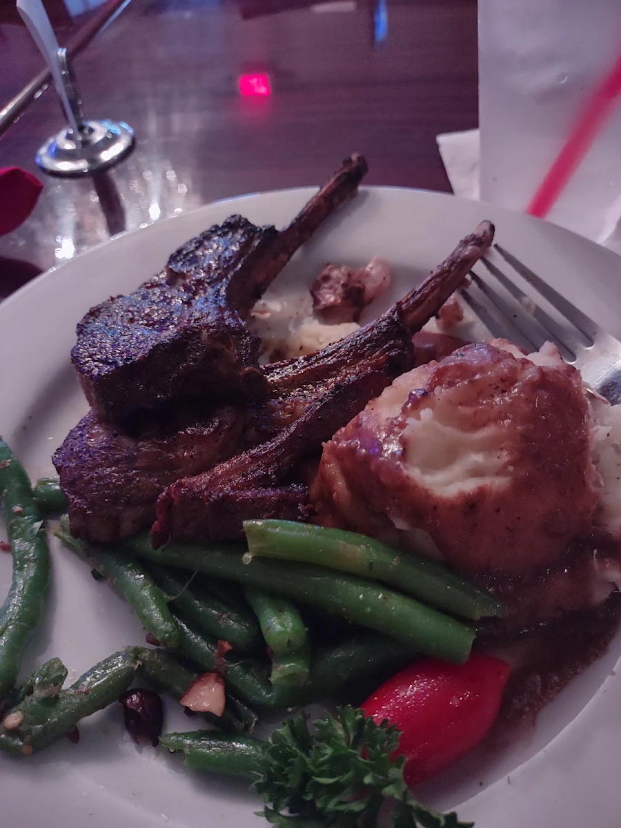 Lamb Chops Potato String Beans