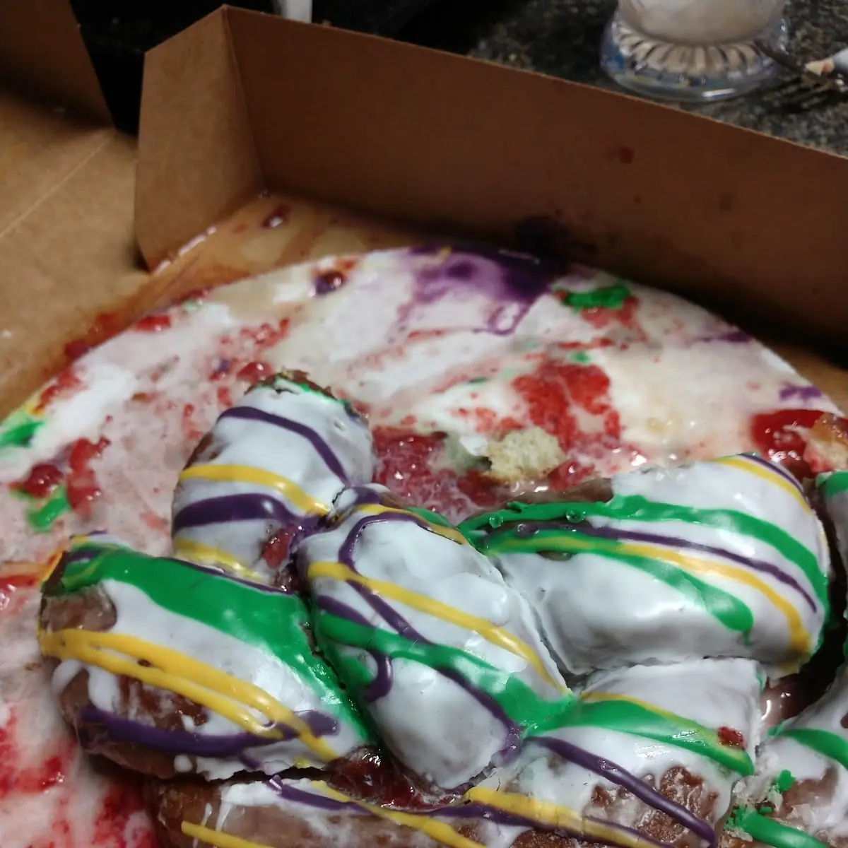 Strawberry-Filled King Cake