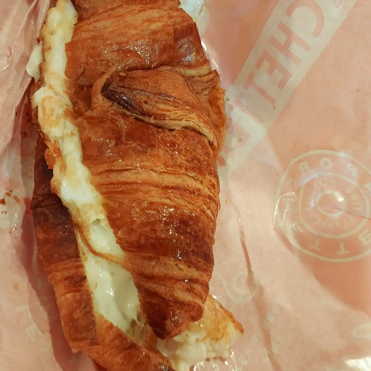 Croissant with Egg and Mozzarella Cheese