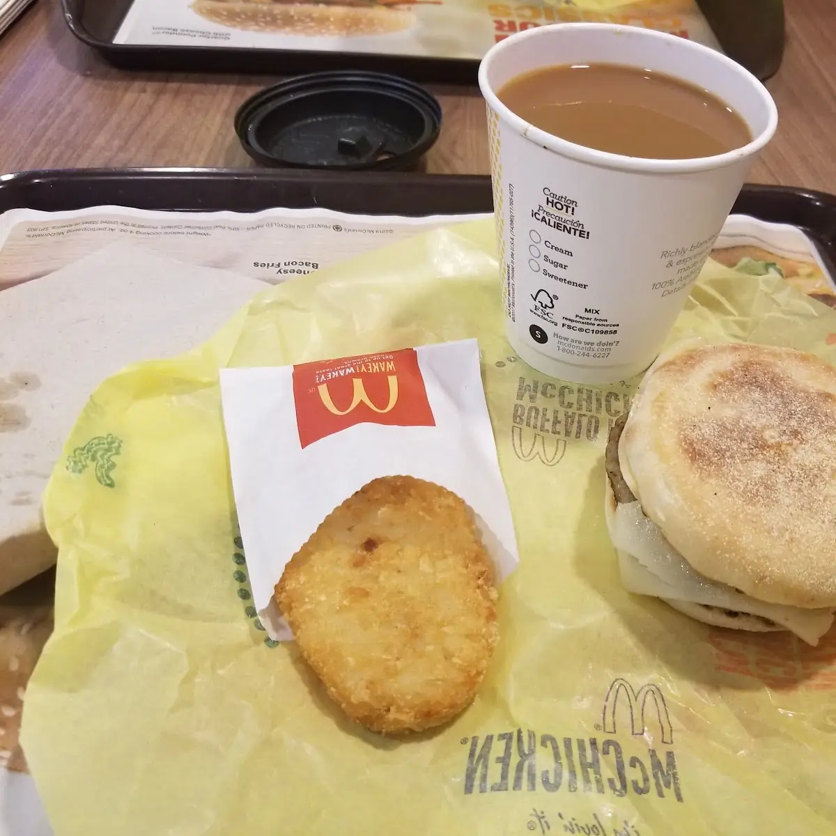 Chicken Mcmuffin Meal w Hash Browns