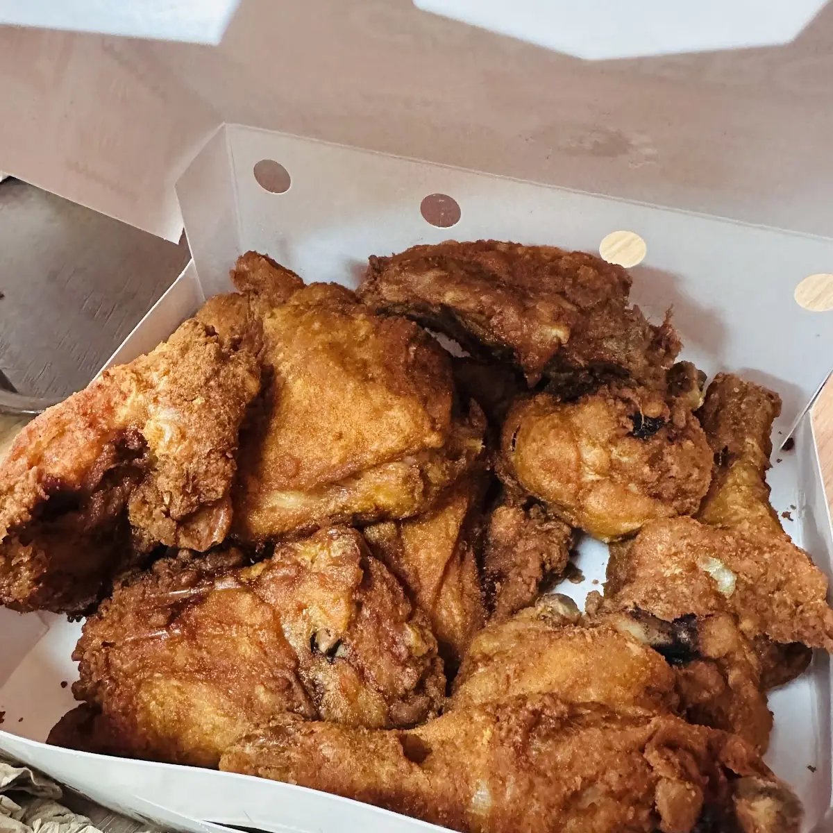 Three Fried Chicken Pieces