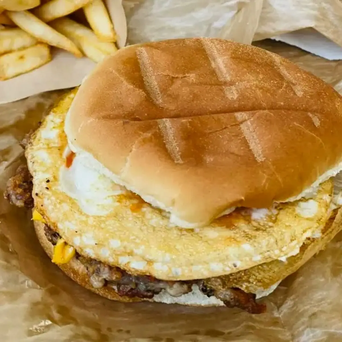 Sausage and Egg Breakfast Sandwich