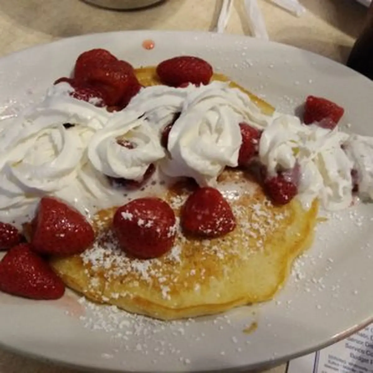 Strawberries & Whipped Cream Pancakes