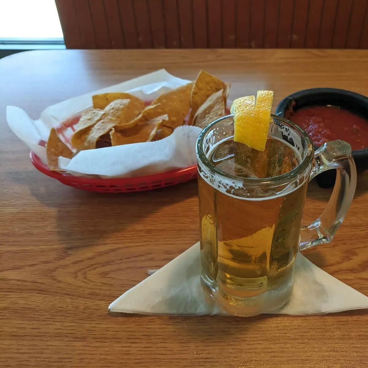Dos Equis Draft Beer Chips Salsa and Chips
