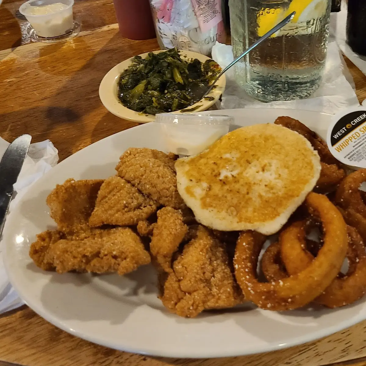Fried Catfish and Onion Rings