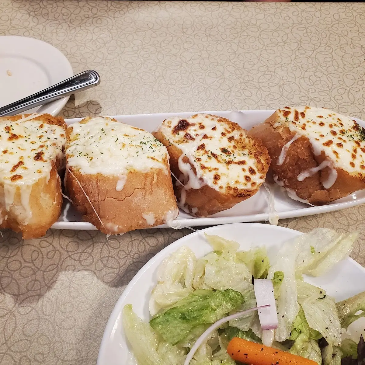 Garlic Bread with Cheese & Our Homemade Meat Sauce