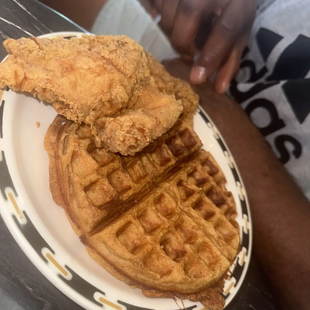 Sweet Potato Waffle and Fried Chicken