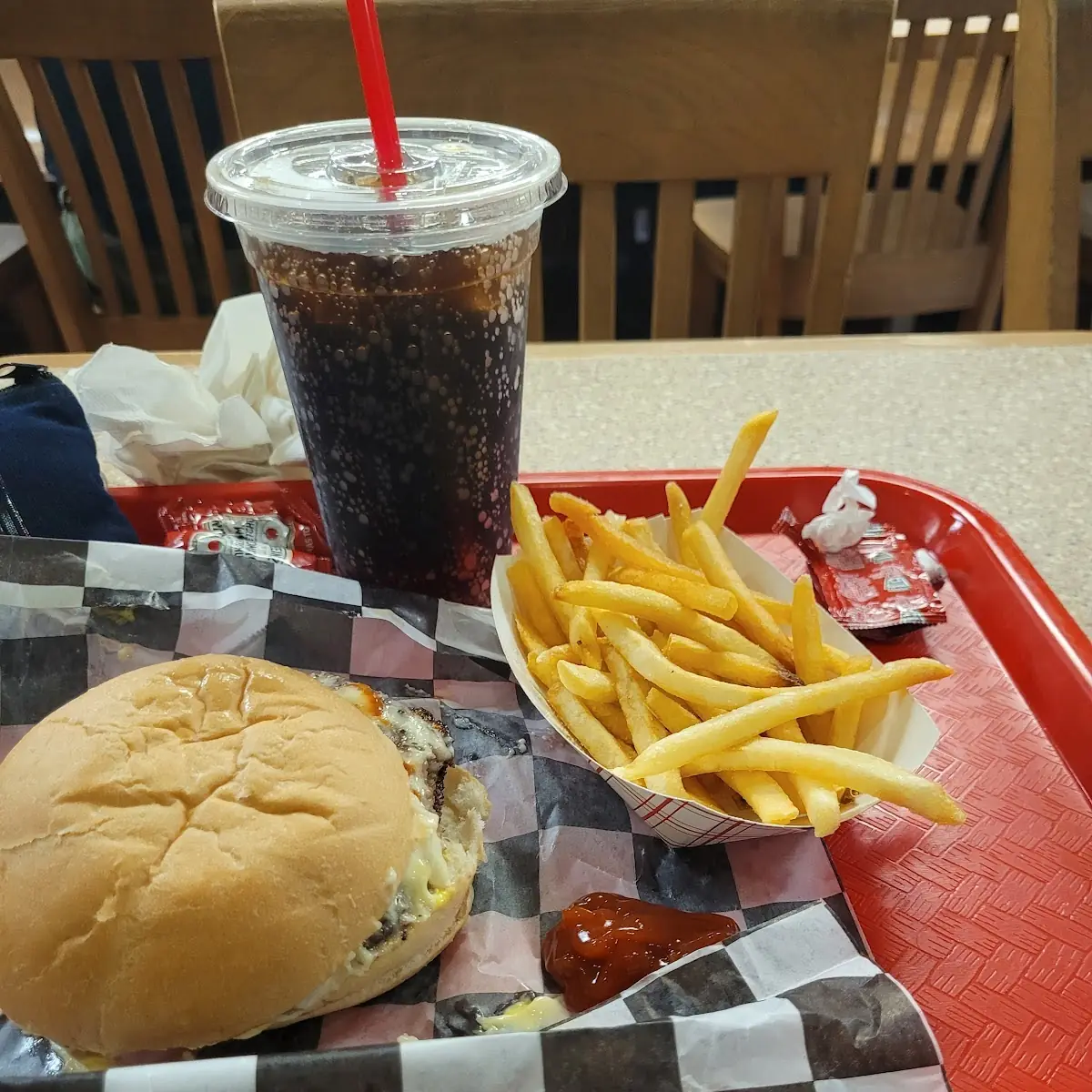 Double Cheeseburger Small Fries and a Soda