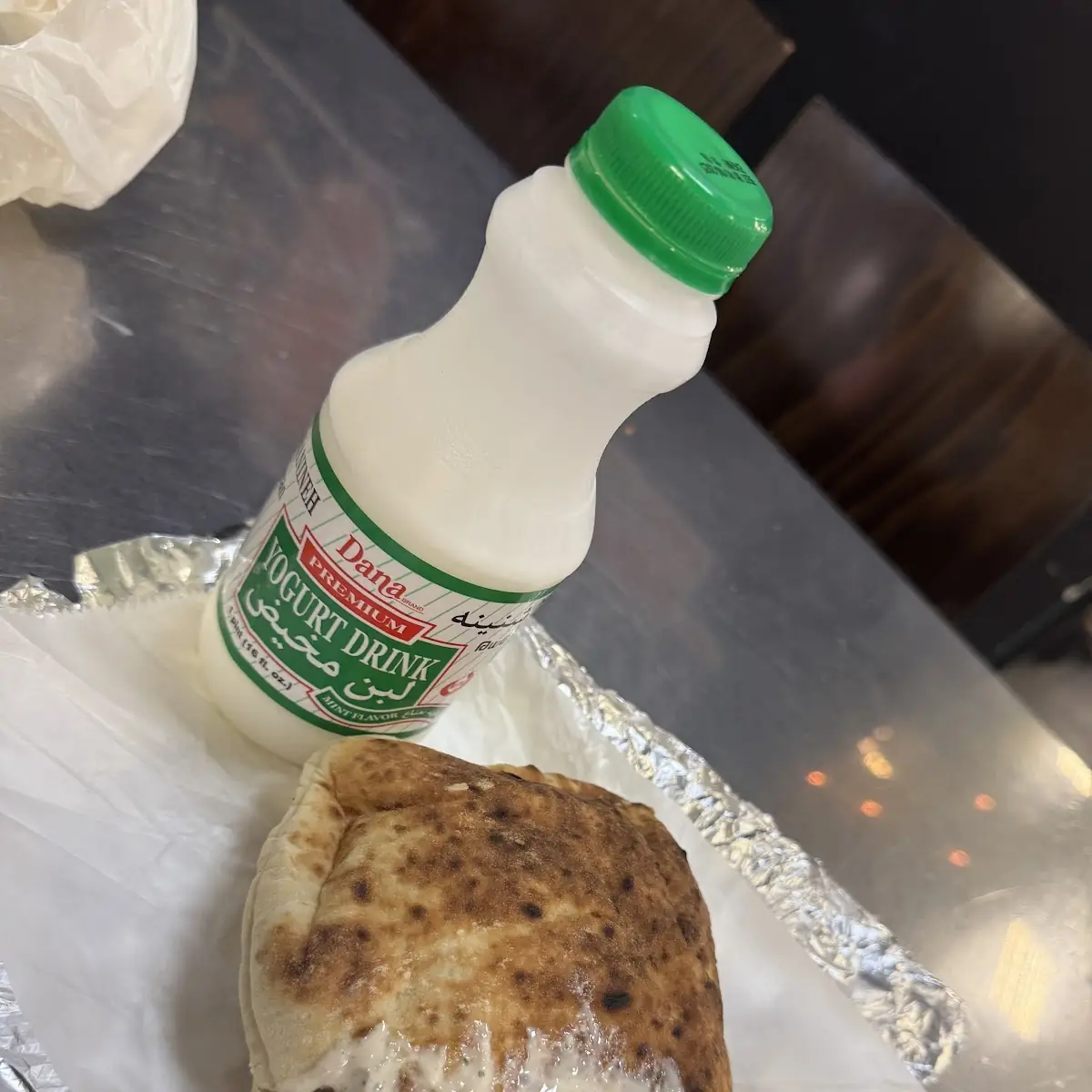 Chicken Shawarma with Yogurt Drink